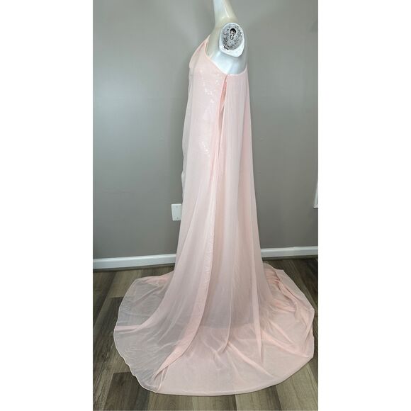 OZGUR MASUR One-Shoulder & Cape-Back Gown Size 38(US 6) $1895 - Picture 7 of 10